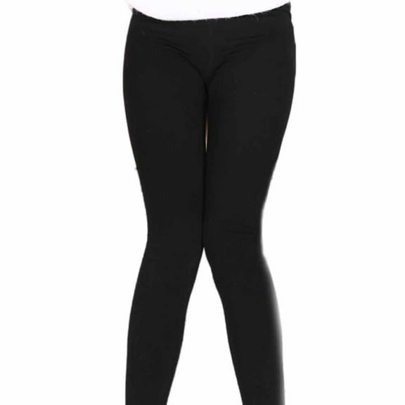 UJNDER Women's Lined Cropped Leggings Thermal Thick Elastic Waist Slim Fit for Warm Wear Black One Size