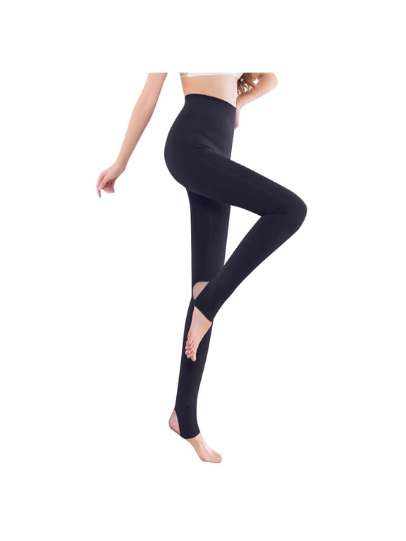 Fashion Women Brushed Stretch Lined Thick Tights Warm Winter Ankle/Stirrup Leggings Pants Stirrup_Blue XXXL