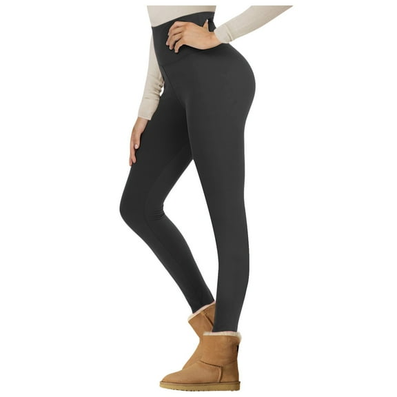 UJNDER Women's Lined Leggings High Waisted Winter Thermal Yoga Pants Soft Warm Workout Wear Dark Gray S