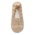 thumbnail image 1 of UJNDER Women's Liner Socks Lace Trim Sole No Grip Socks Beige, 1 of 3