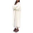 thumbnail image 1 of UJNDER Women's Long Knit Cardigan Belted for Cozy Autumn Winter Sweater Casual Layering and European Style White M, 1 of 4