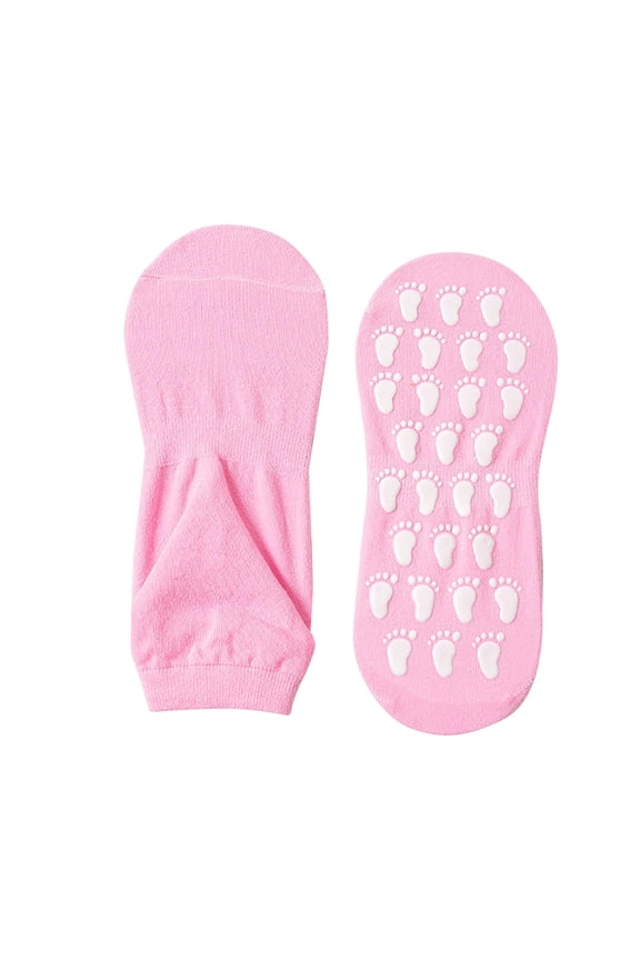 Women's Non- Yoga Socks Grip Bottom Dance Socks for Indoor Fitness Practice Pink