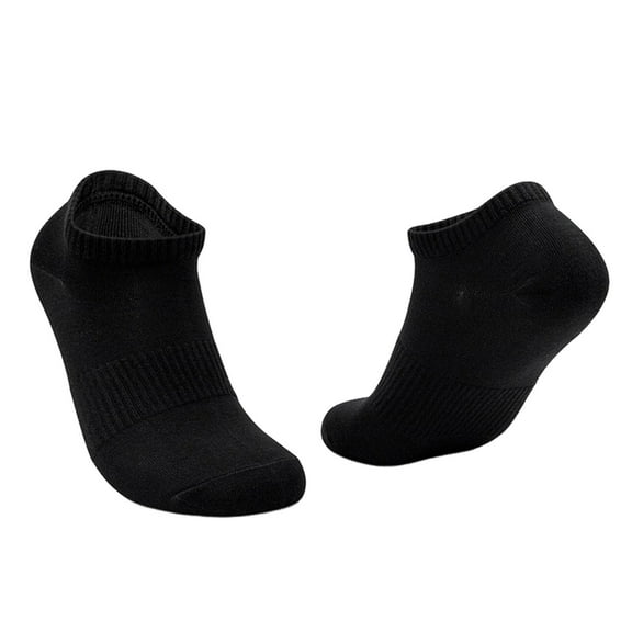 UJNDER Women's Odor Crew Socks Wicking No Show Boat Socks with Grip Liner Black