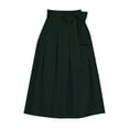 thumbnail image 1 of UJNDER Women's Oktoberfest Skirt With Bow Tie Waistband Adjustable Wrap Apron Beer Festival Party Casual Jean Skirt Dark Green XL, 1 of 7