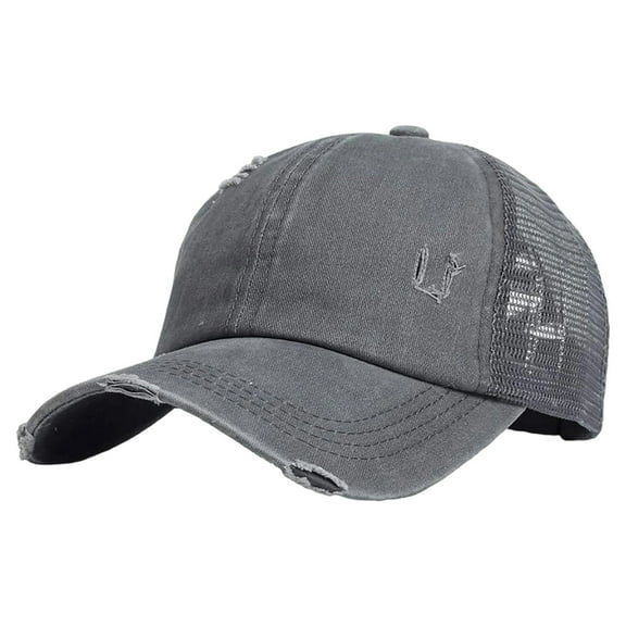 UJNDER Women's Ponytail Hat Baseball Cap High Messy Bun Cap Quick Drying Mesh Design for Comfort Grey