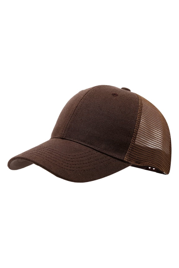 Women's Ponytail Hat Baseball Cap High Messy Bun Design Quick Drying Mesh Headwear for Outdoor Activities and Casual Use Coffee