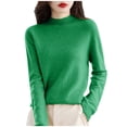 thumbnail image 1 of UJNDER Women's Pure Long Sleeve Crew Neck Soft Warm Pullover Knit Top for Fall Winter Everyday Comfort and Wear Green XXL, 1 of 5