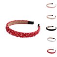 thumbnail image 1 of UJNDER Women's Rhinestone Fashion Elegant Hairband for Daily Use and Stylish Outfits Womens Headbands,Red_005,One Size, 1 of 4