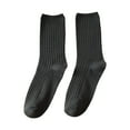 thumbnail image 1 of UJNDER Women's Slouchy Crew Socks Solid Color Korean Fashion Socks Double Needle Dark Blue, 1 of 3