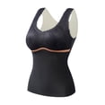 thumbnail image 1 of UJNDER Women's Soft German Velvet Thermal Underwear Set with Chest Pad for Winter Warmth and Comfort Black XXXL, 1 of 6