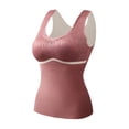 thumbnail image 1 of UJNDER Women's Soft German Velvet Thermal Underwear Set with Chest Pad for Winter Warmth and Comfort Watermelon Red XXL, 1 of 5