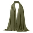 thumbnail image 1 of UJNDER Women's Solid Color Long Scarf Convenient Fashion Accessory for Women Hair Scarf Green, 1 of 3