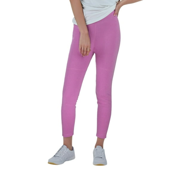 UJNDER Women's Solid Color Thickened Lined Thermal Pants with Knee Protection for Autumn and Winter Wool Blend Bottoms Hot Pink XL
