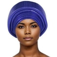 thumbnail image 1 of UJNDER Women's Stylish Ruffle Turban Wrap Cap for Cancer Patients Chemo and Headwear Comfortable and Versatile Headscarf for Everyday Use 02-BU1, 1 of 2