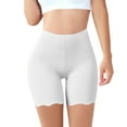thumbnail image 1 of UJNDER Women's Summer Ice Silk Shorts Edge Three Quarter Length Leggings Comfortable for Yoga Loungewear White XL, 1 of 3