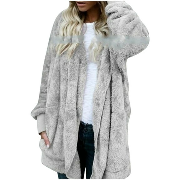 UJNDER Women's Two Way Wear Longline Jacket Warm Open Cardigan with Pockets for Fall Winter GY1 XXL