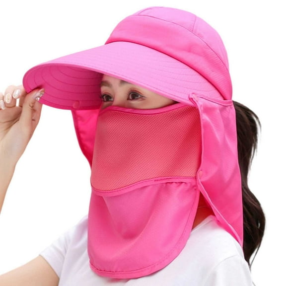 UJNDER Women's Wide Brim Sun Hat UPF 50  Adjustable Outdoor Summer Beach Hat for Travel Hiking and Cycling Red