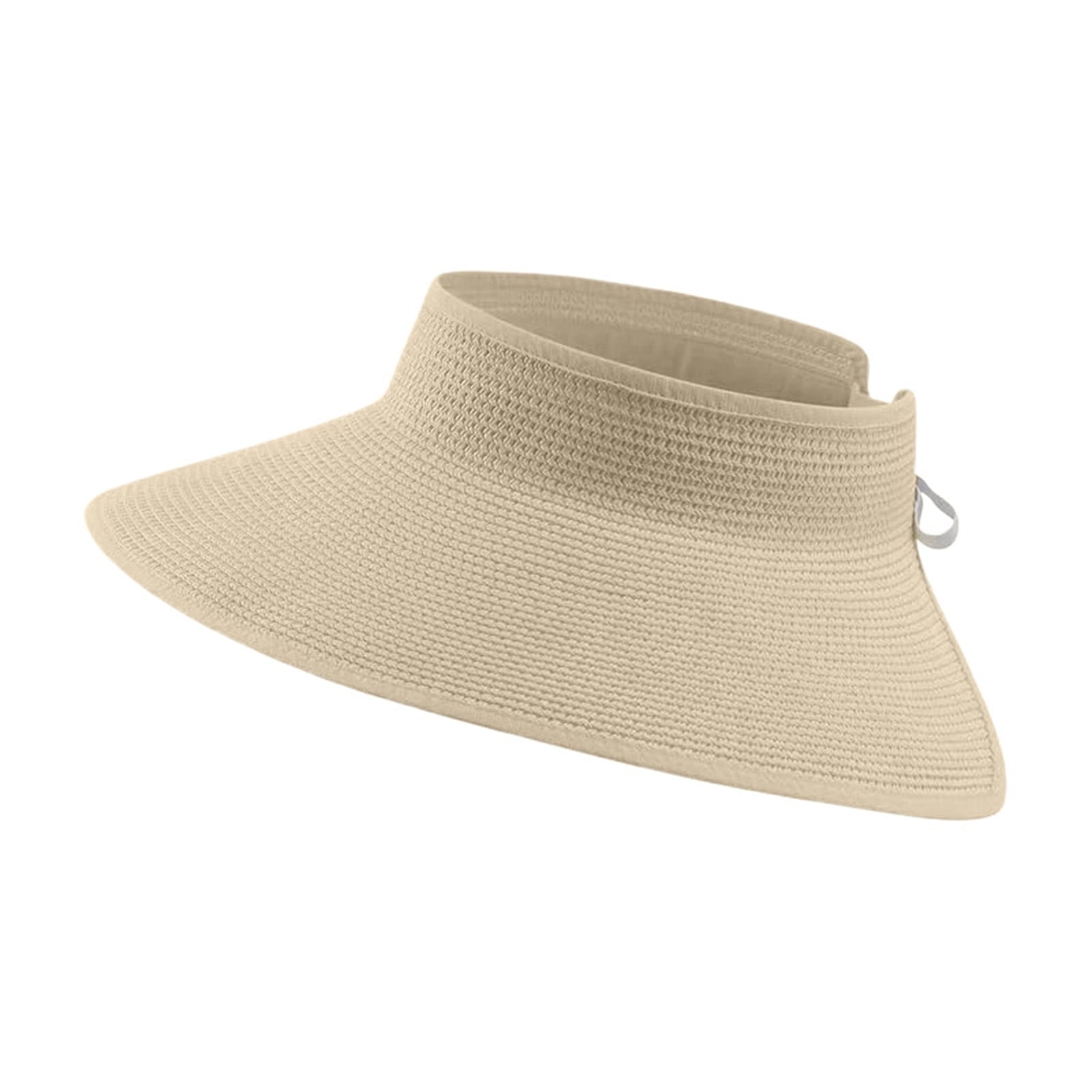 LJCZKA Women's Wide Brim Sun Visor Hat - 2-in-1 Zip-Off Top, Packable, Ponytail Hole, UPF Sun Protection