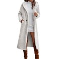 thumbnail image 1 of UJNDER Women's Winter 2025 Long Sleeve Solid Front Open Hooded Cardigan Jacket with Pockets Winter Coats for Women White L, 1 of 9