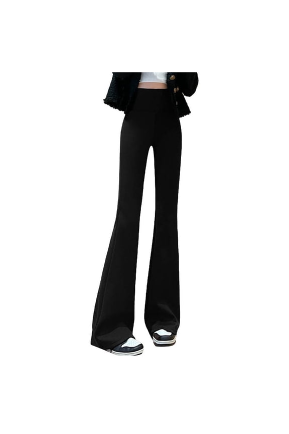 Women's Winter High Waist Thickened Lined Shaping Leggings with Lamb Wool for Outdoor and Daily Wear Black XL