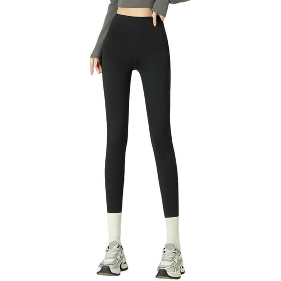 UJNDER Women's Winter Thermal Leggings with High Waist Lined Yoga Pants for Outdoor Activities and Daily Wear Black XXXL
