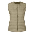 thumbnail image 1 of UJNDER Women's Winter Vest Thin and Light Down Gilet Quilted Jacket for Women Casual Short Style Khaki S, 1 of 5
