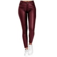 thumbnail image 1 of UJNDER Women's Workout Leggings Fitness High Waist Solid Color Slim Pants for Training Wine XXL, 1 of 8