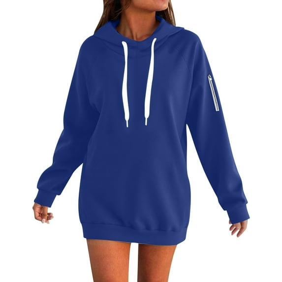 UJNDER Women's Zip Up Hoodies Lined Pocket Pullover Long Sleeve Casual Outdoor Blue S
