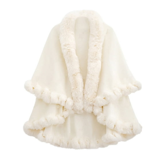 UJNDER Womens Collar Shawl Scarf Wrap Evening Cape for Winter Coat Stylish Accessory for formal Events White