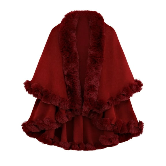 UJNDER Womens Collar Shawl Scarf Wrap Evening Cape for Winter Coat Stylish Accessory for formal Events Wine