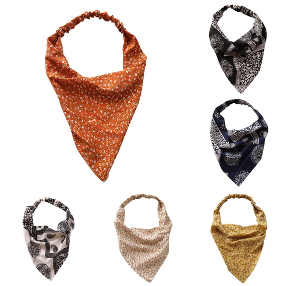 UJNDER Womens Floral Print Triangle Bandana Hair Scarf with Tie Head Kerchief Fashionable Headwear Accessory Bandana Headbands for Women,H,One Size