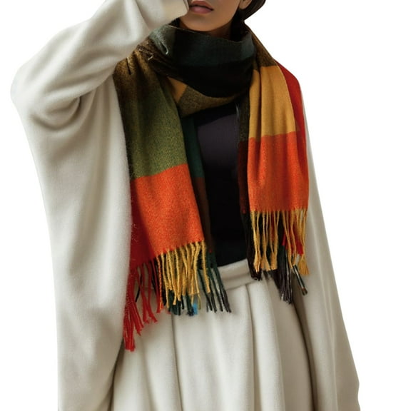 UJNDER Womens Long Plaid Blanket Winter and Fall Warm Scarf Big Tartan Scarves Wrap Shawl for Cozy Comfort Camouflage