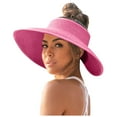 thumbnail image 1 of UJNDER Womens Sunshade Hat Korean Edition Big Sunscreen Foldable Accessory for Outdoors for Beach and Travel Hot Pink, 1 of 4