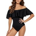 thumbnail image 1 of UJNDER Womens Swimsuits 4 Layer Protective Pants Leak Resistant One Shoulder Peplum Bikini Swimsuit One-Piece Bathing Suit for Women Black_003 M, 1 of 6