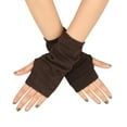 thumbnail image 1 of UJNDER Wrist Fingerless Gloves with Thumb Hole Unisex Warm for Autumn Winter D One Size, 1 of 8