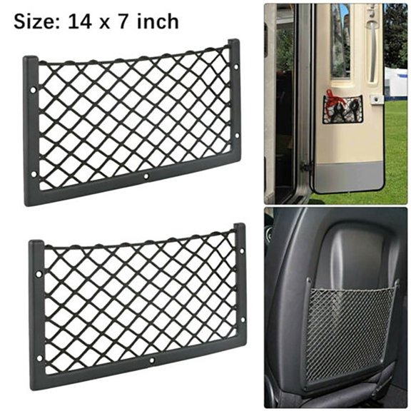 UK 2-Pcs Big Storage Net Bag Organizer Hold Pocket For Campervan Caravan Boat
