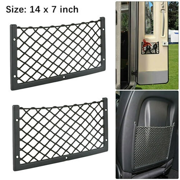 UK 2-Pcs Big Storage Net Bag Organizer Hold Pocket for Campervan Caravan Boat