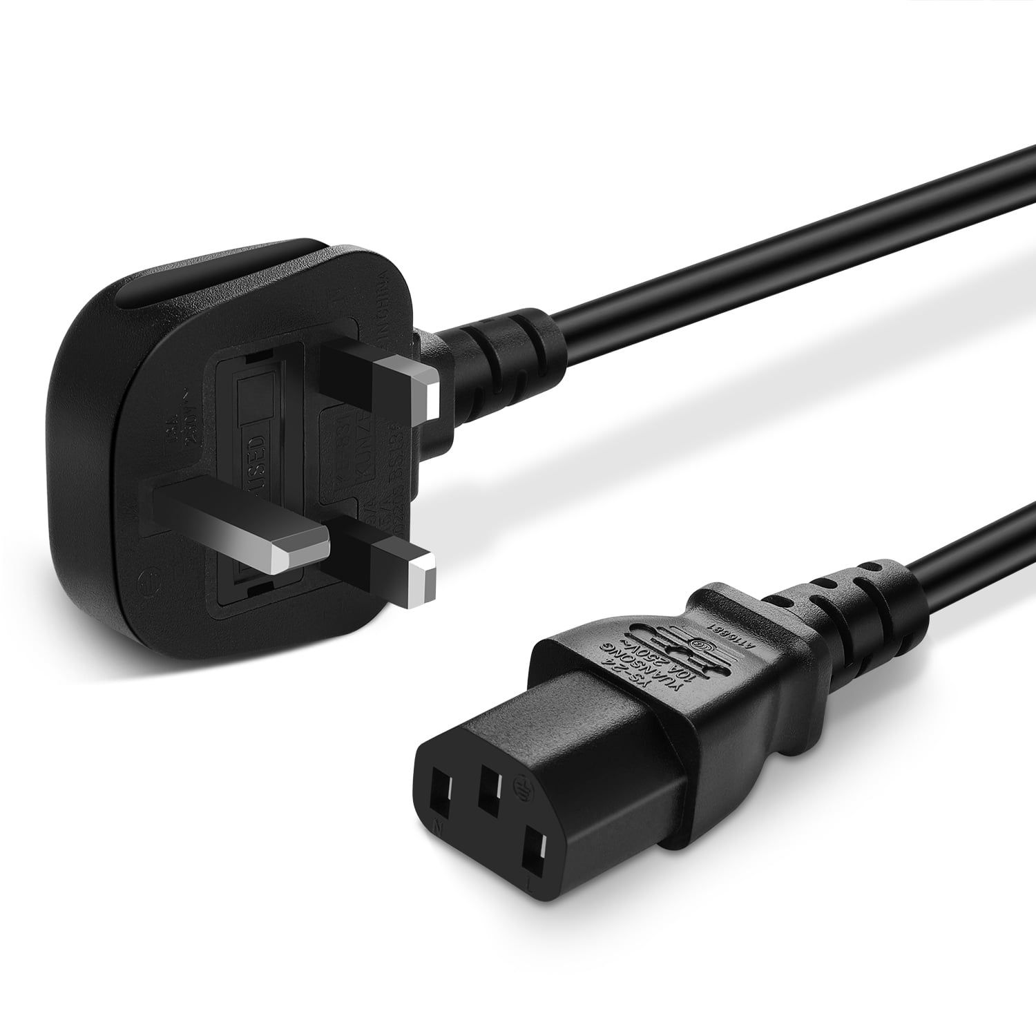 UK 3 Pin Mains Lead, Kettle Lead Power Cord/Mains Cable Lead/UK Type ...