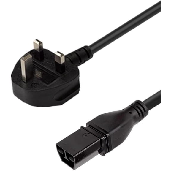 UK BS1363 to SAF-D-Grid T-Latch Power Cord, SAF-D-Grid T-Latch Plug to BS1363 UK Power Cable SJT 16AWG,10ft/3m (UK to Saf-D-Grid)