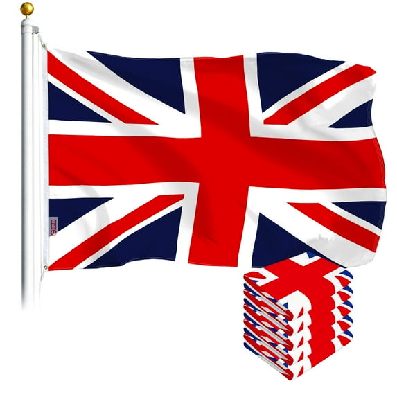 UK British Flag 3x5FT 5-Pack Printed Polyester By G128