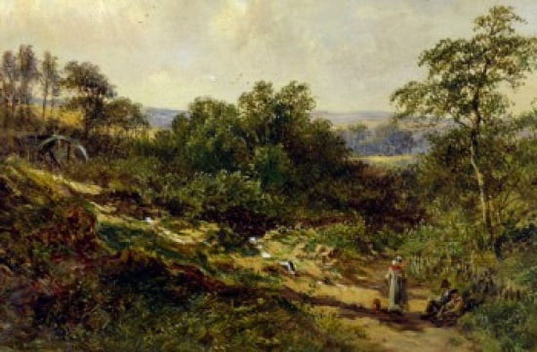 UK Cornwall Valley of Pol Gooth by W H Pike 1888 (1846-1908) Canvas Art - W H Pike (18 x 24)