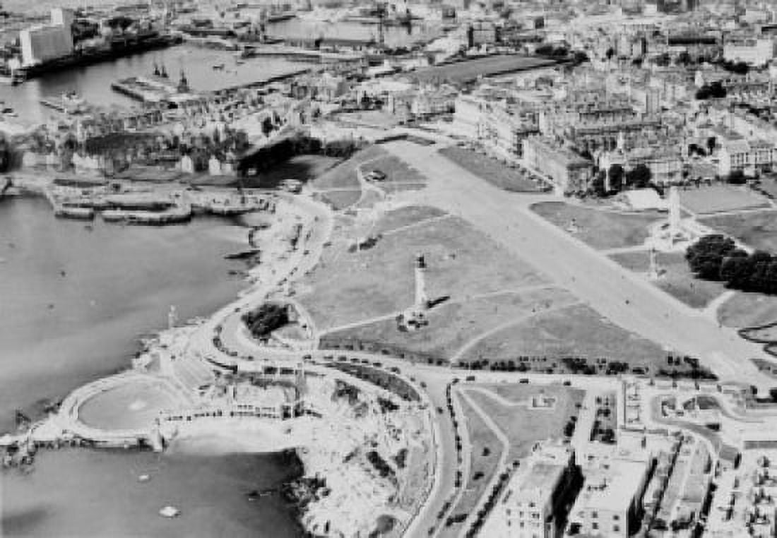UK England Plymouth aerial view Canvas Art - (18 x 24)