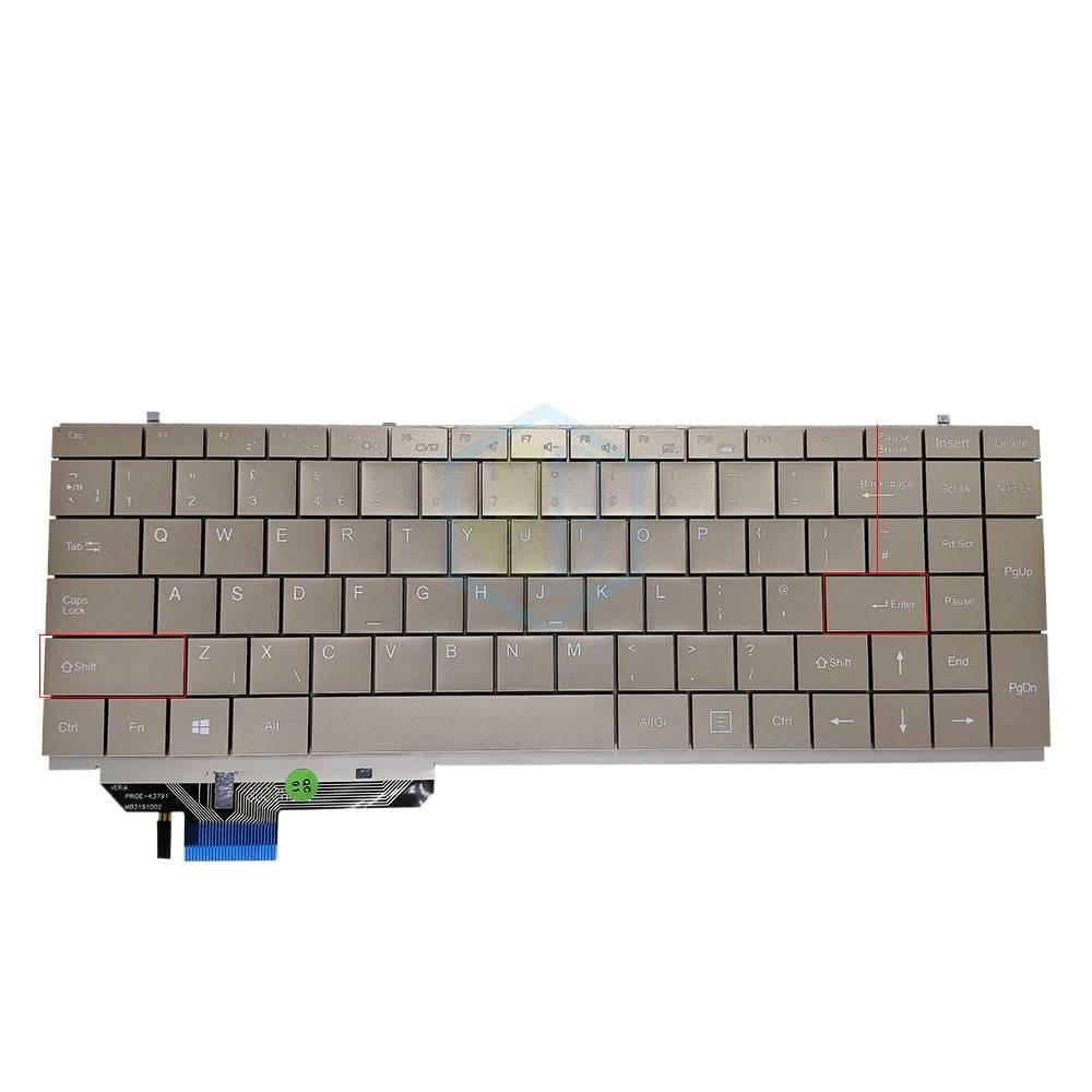 UK GB US English Laptop Backlit Keyboard Light MB3191002 PRIDE-K3791 Notebook Backlight Replacement Keyboards Gold Keycaps