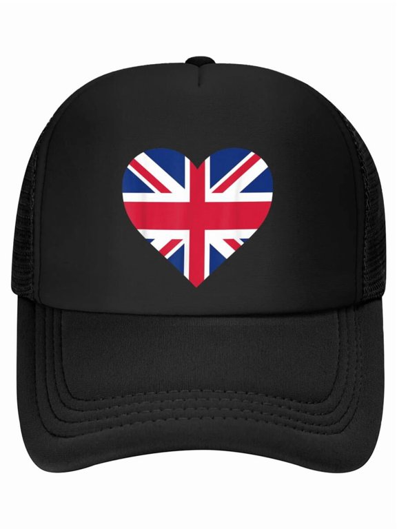 UK Heart United Kingdom British Great Britain Baseball Cap
