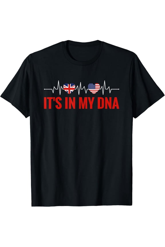 UK It's In My DNA Great Britain England Flag T-Shirt