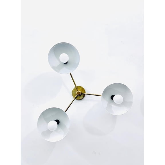 UK Lights 3 Light Brass Sputnik, Chandelier, Handmade Scones Wall Lights Fixture Home Dcor Style
