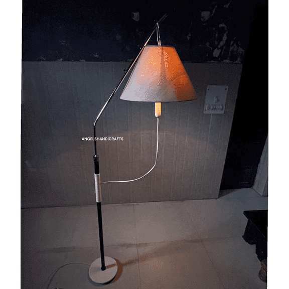 UK Lights 42-Iinch Vintage Indoor Lighting Brass Rare and Elegant Floor Lamp with Shades for Home Dcor
