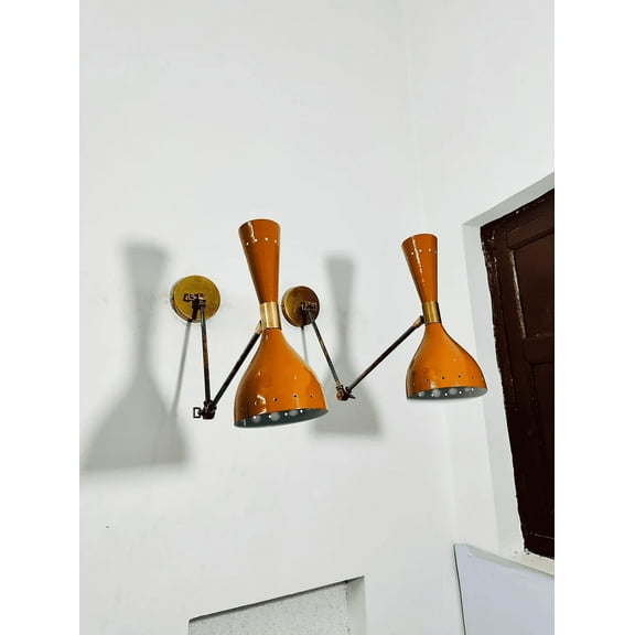 UK Lights Mid Century Adjustable Brass Italian Style Indoor Wall Sconces  for Home Decor Lighting Fixture