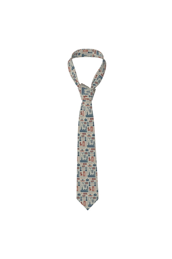 UK London British England Men's Formal Necktie Business Suit Accessory Ties for Weddings Banquets Office Gift