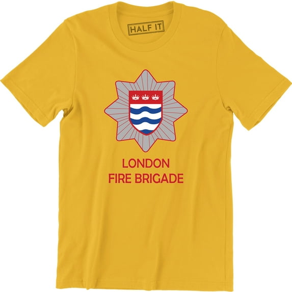 UK London Fire Brigade Firefighter Fire Department Rare Firearm Men's T-Shirt
